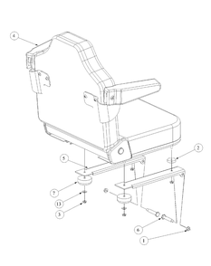Seat Assembly Diagram and Parts List for M60-KW (53AB5D8X150-25-HP)(2003) Cub Cadet Lawn Tractor